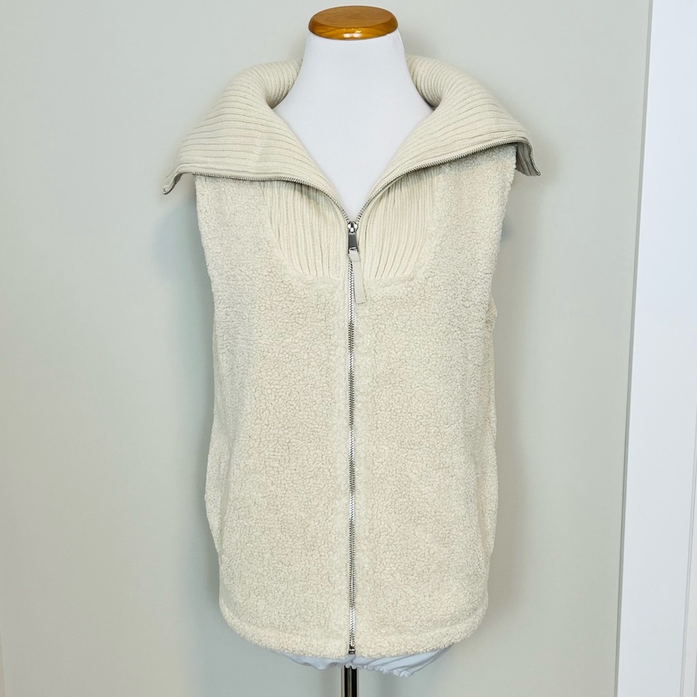 RW&CO. Off-White Sherpa Vest